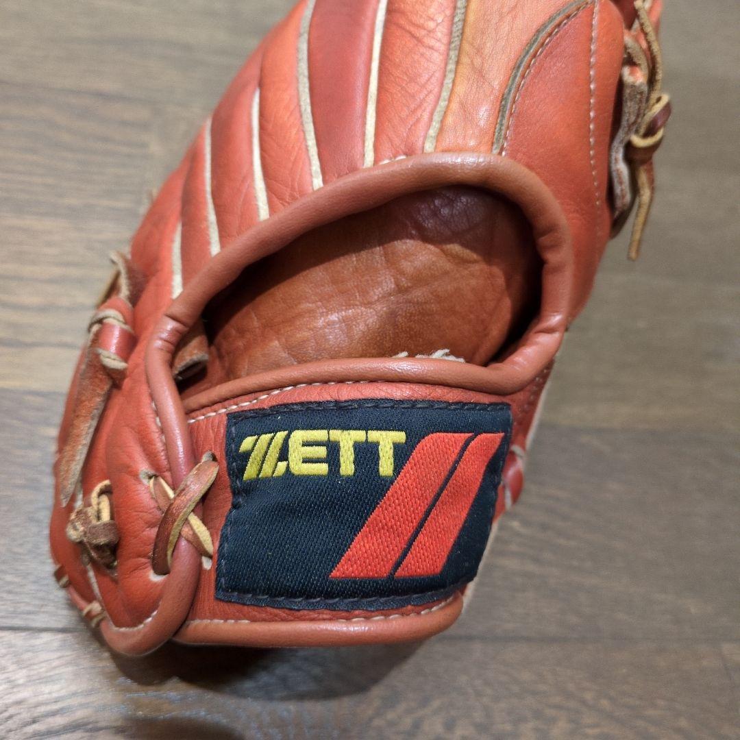 ZETT 軟式グローブ オレンジ BG-3700 即戦力 外野手　手入れ済み