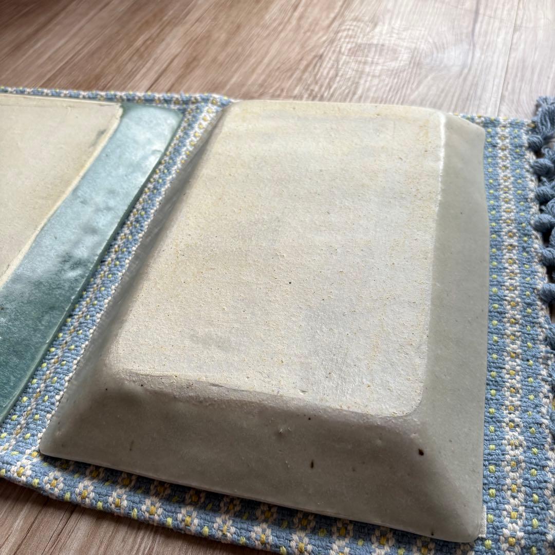 原田晴子　さくらんぼ　長皿　大プレート　2点セット　陶器　骨董　作家