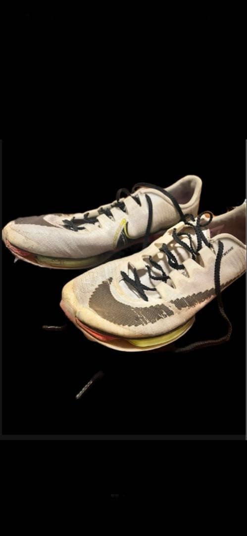 Nike スパイクシューズ ホワイト/グレー/イエロー/オレンジ紐なし27.0