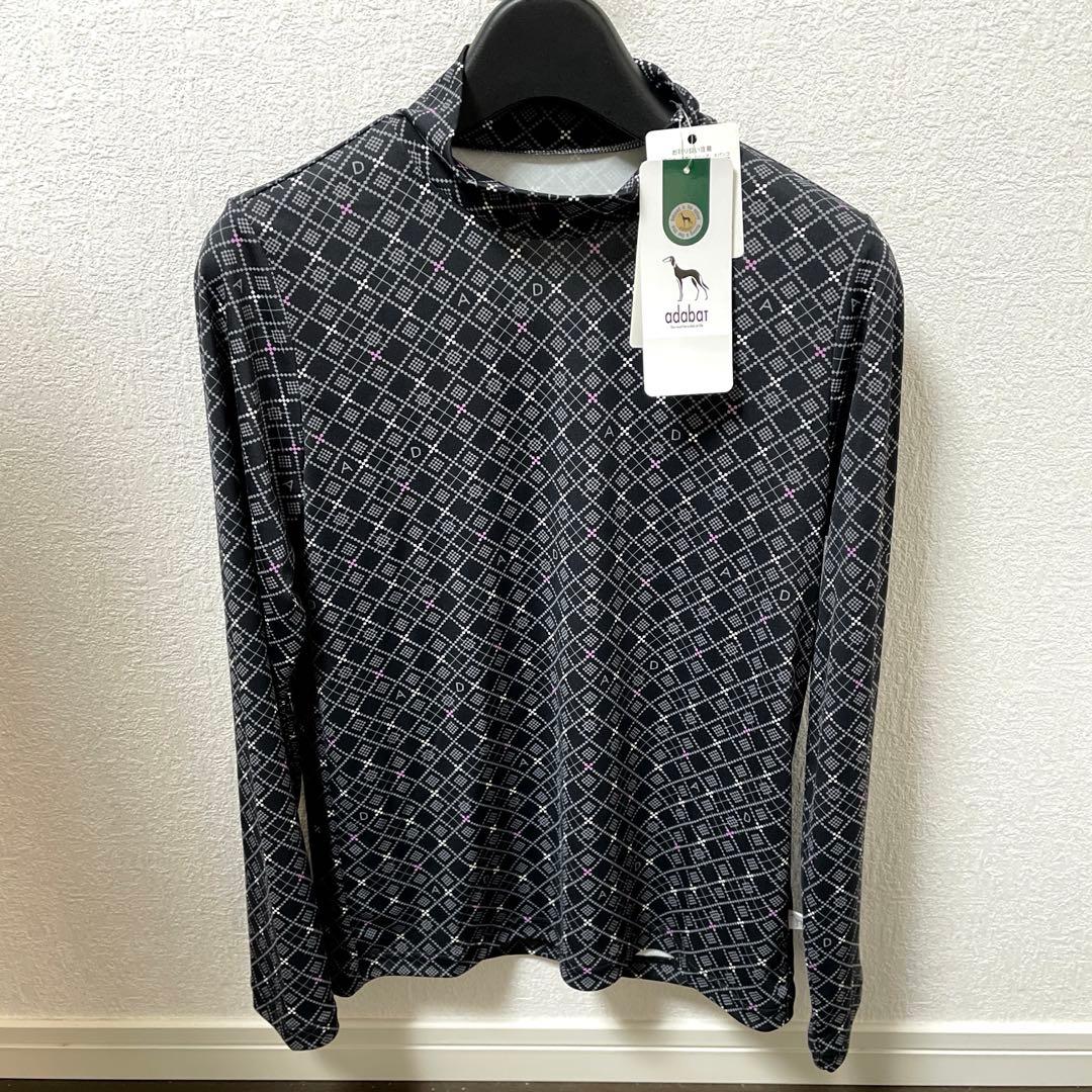 新品　未使用　adabat ゴルフ　ハイネック　シャツ　長袖　レディース　M