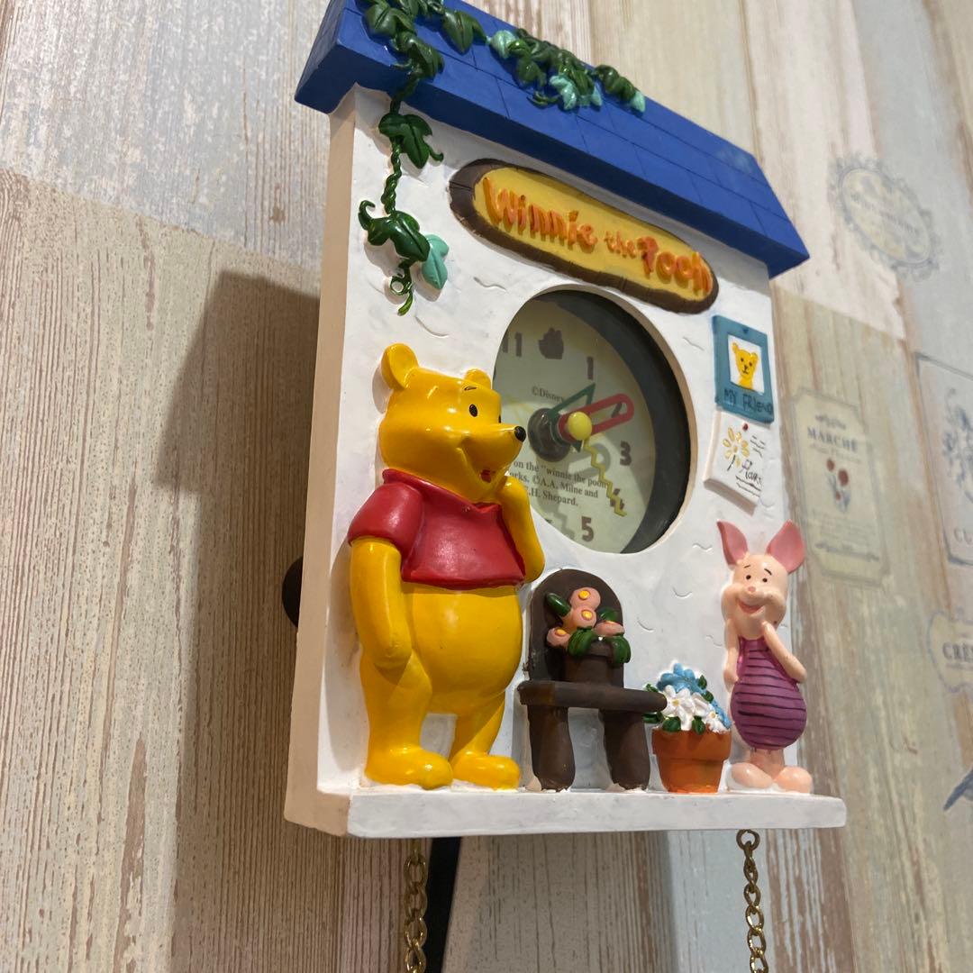 くまのプーさん 振り子時計 陶器 レア