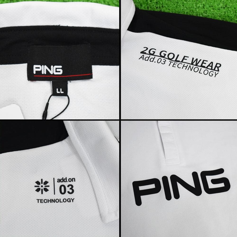 PING/ピン ゴルフ ポロシャツ【ホワイト/LL】新品！