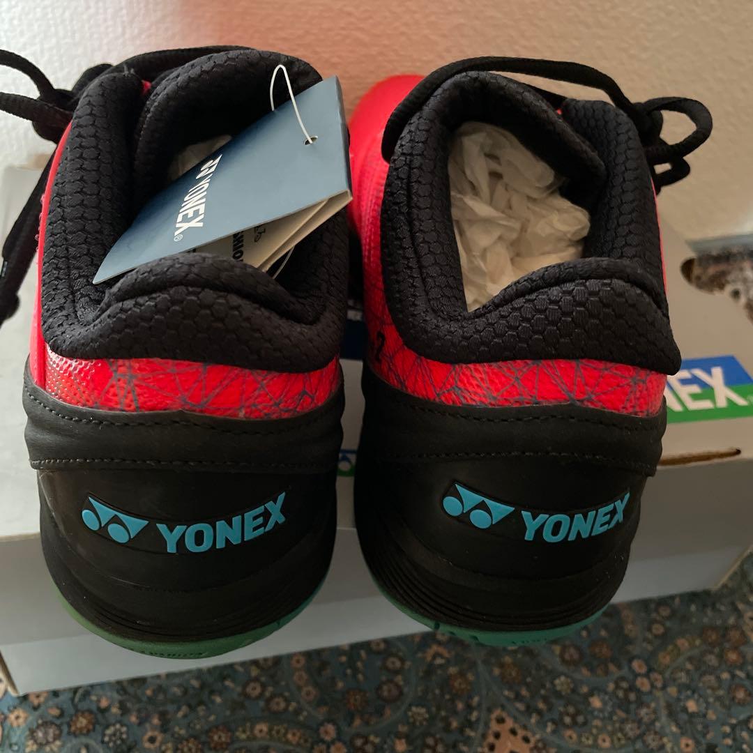 メンズYONEX パワークッション02 テニスシューズ レッド26センチ