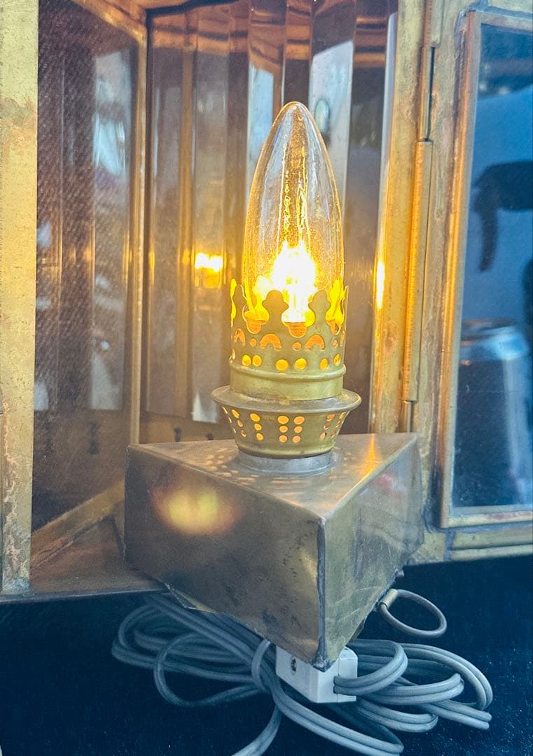 ヴィンテージ真鍮船ランタンスタイル 電気ランプ