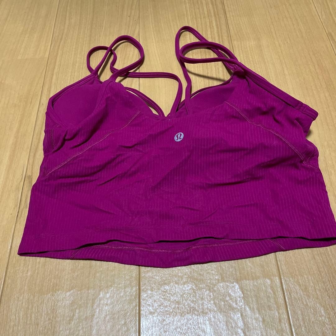 lululemonルルレモン パープル ストラップブラトップ