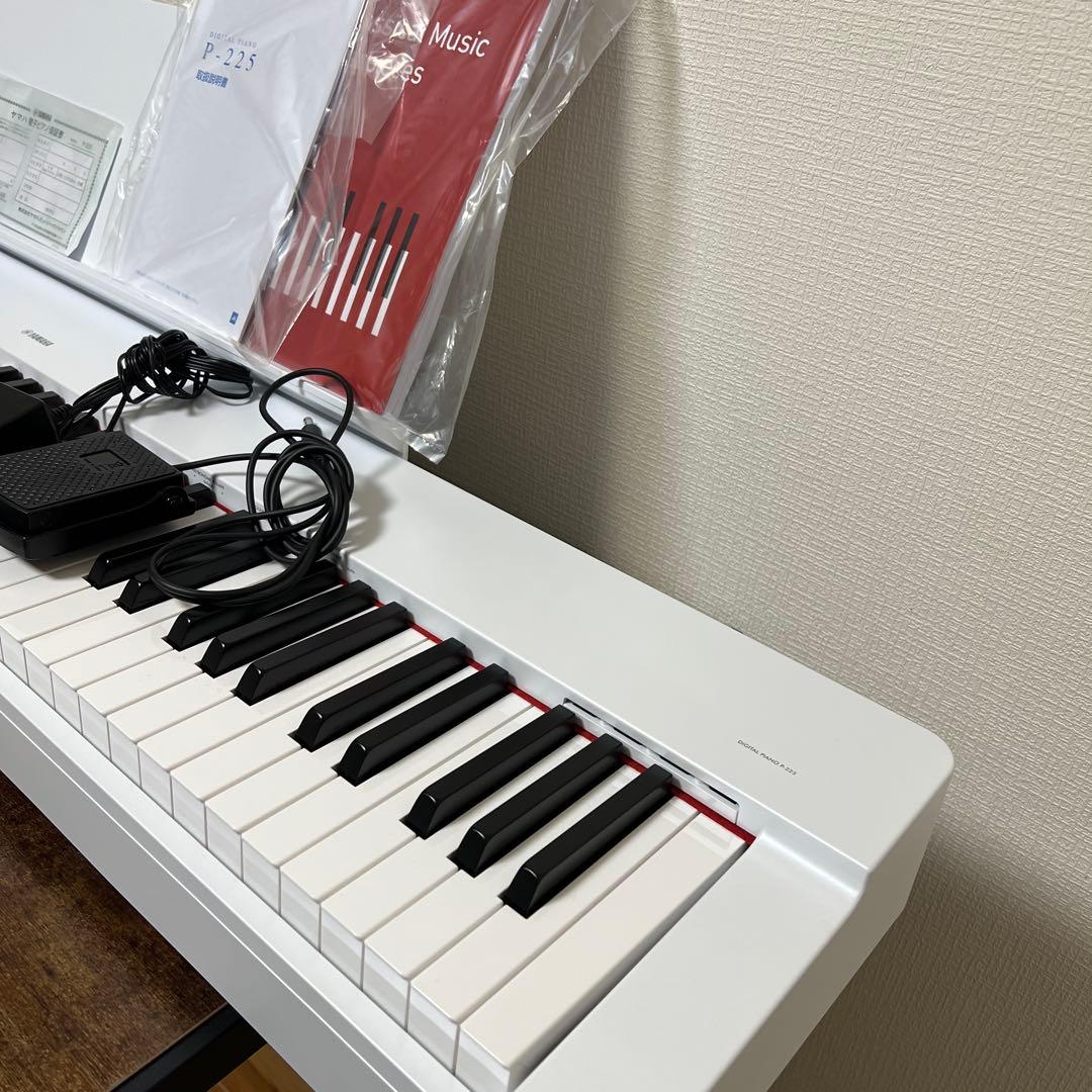 ※箱無し_ヤマハ(YAMAHA)電子ピアノP-225WH Pシリーズ 88鍵盤