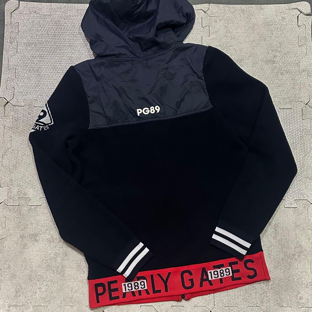 【期間限定出品】PEARLYGATESパーリーゲイツニットパーカーアウターフード