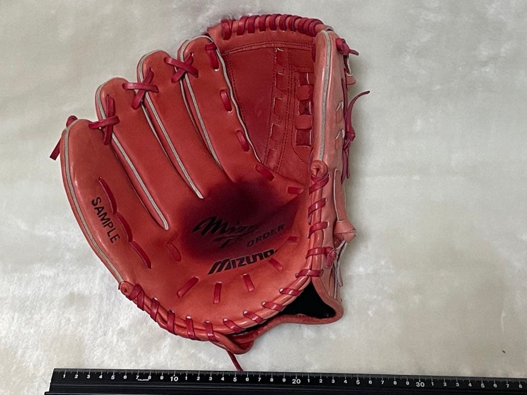 【*Y様 Mizuno pro レッド野球グローブ