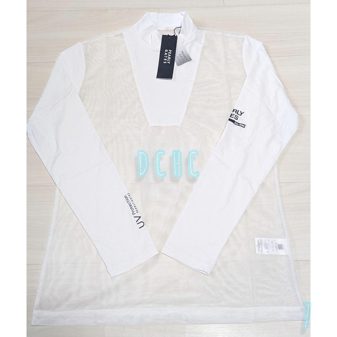 新品 【サイズ７(ＸＸＬ)】【ホワイト】パーリーゲイツ　長袖　ハイネックシャツ