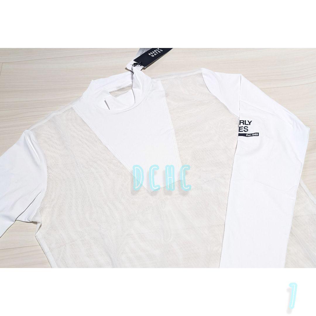 新品 【サイズ７(ＸＸＬ)】【ホワイト】パーリーゲイツ　長袖　ハイネックシャツ