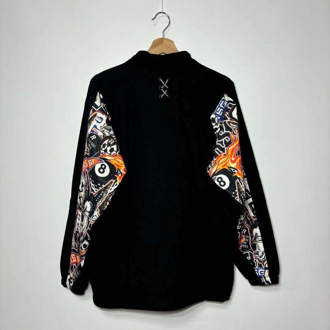 新品 ラッセルノ ゴルフ ハーフジップ プルオーバー ブルゾン ブラック 2XL