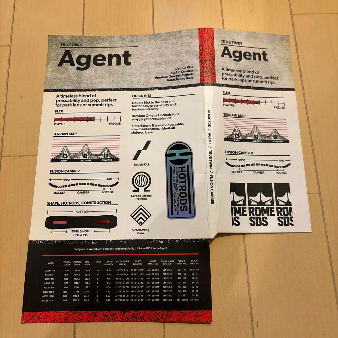 ROME SDS AGENT エージェント23-24 154cm フルチューン済
