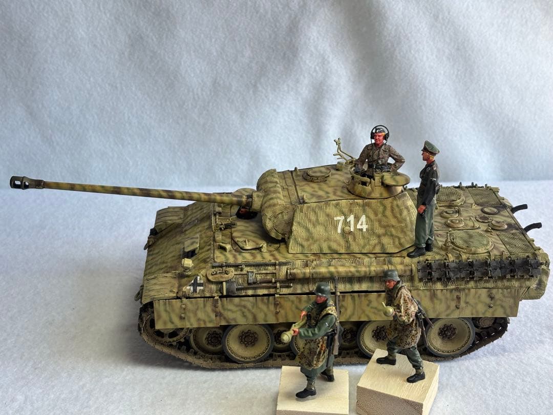 １／３５ドイツ軍パンサー戦車プラモデル完成品