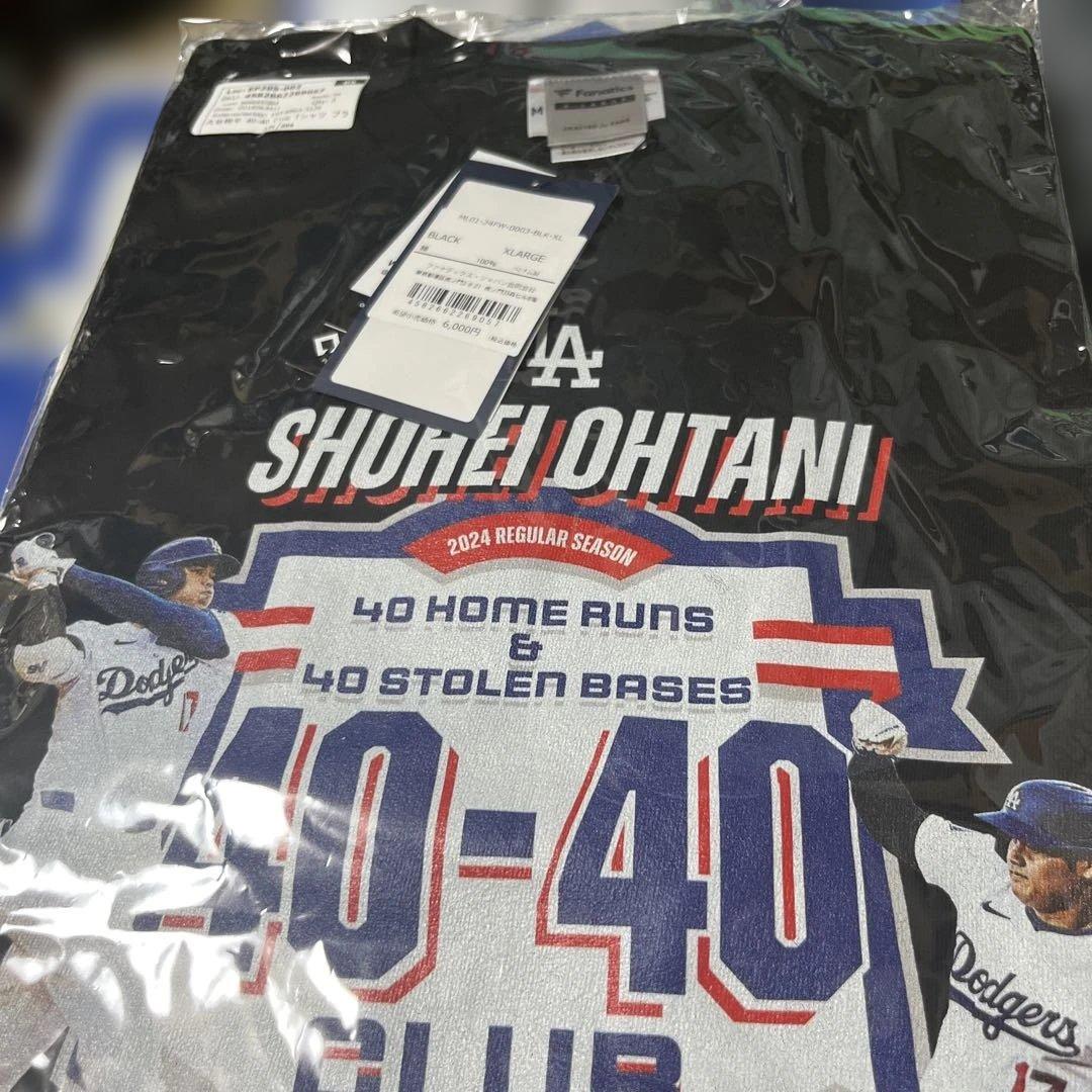 SHOHEI OHTANI 大谷翔平40-40 記念Tシャツ（白・黒）