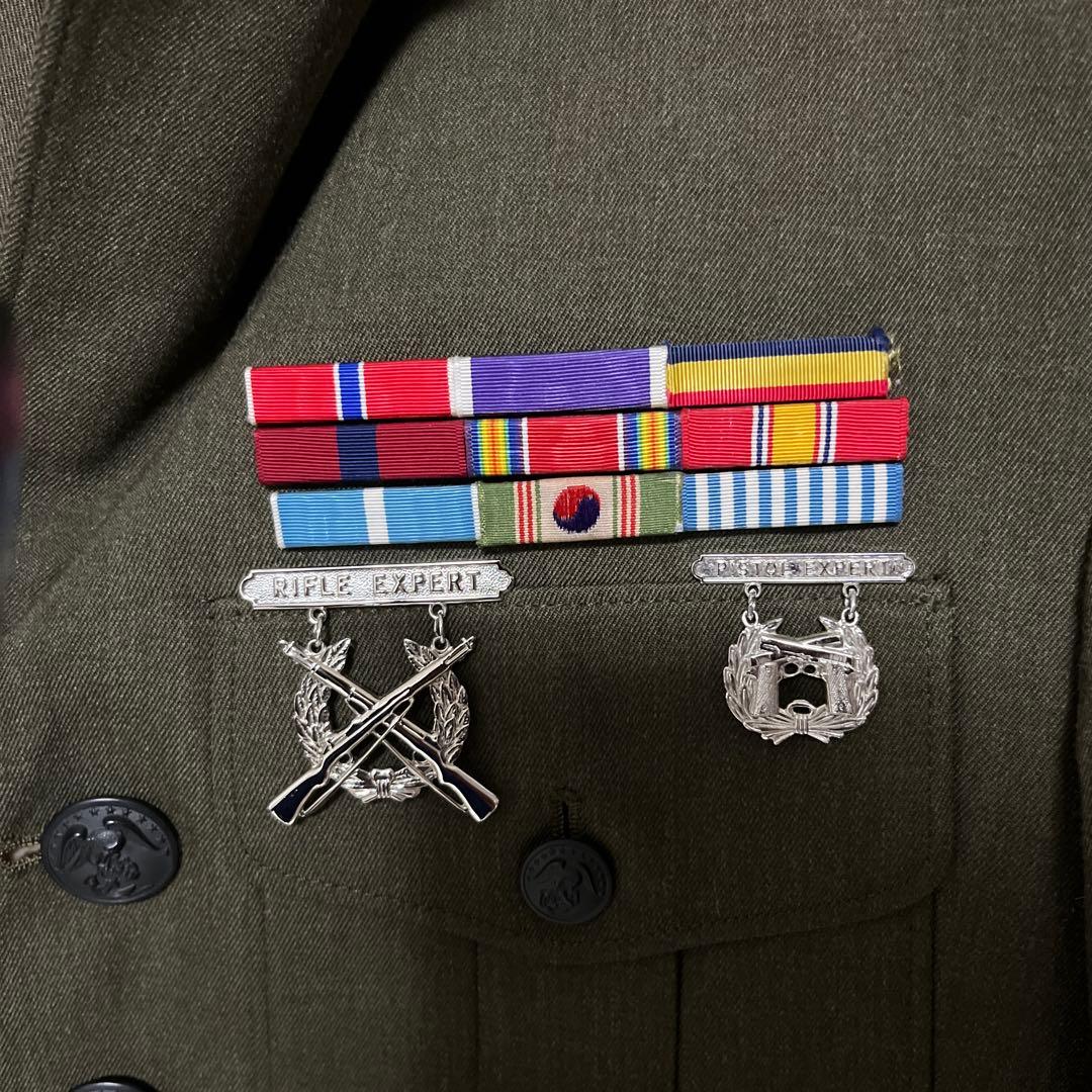アメリカ軍　海兵隊　勤務服上下　帽子付き