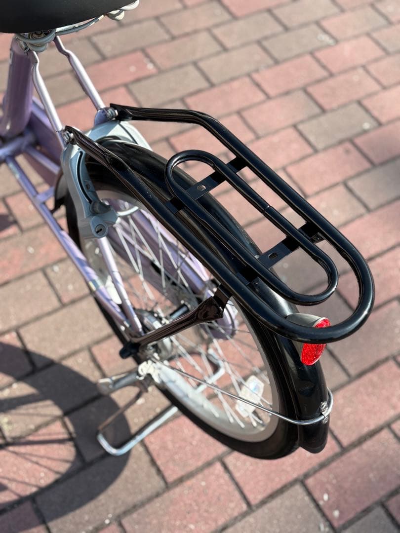 Azzさん専用 紫色 シティサイクル 前面バスケット付き(20㌅)お届けできます