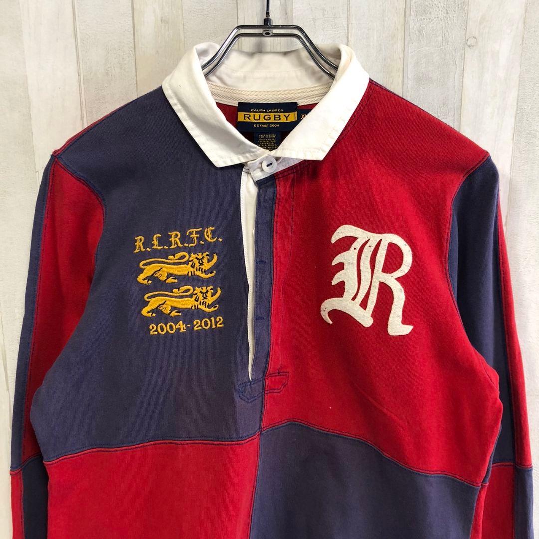 ラルフローレン　RalphLauren　刺繍　ラガーシャツ　ポロシャツ　長袖　L