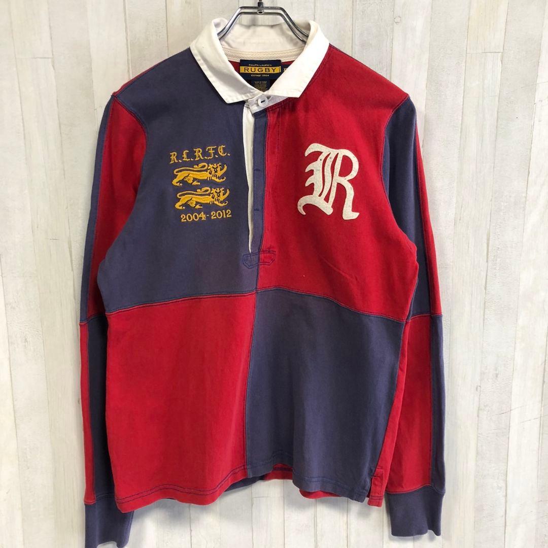 ラルフローレン　RalphLauren　刺繍　ラガーシャツ　ポロシャツ　長袖　L