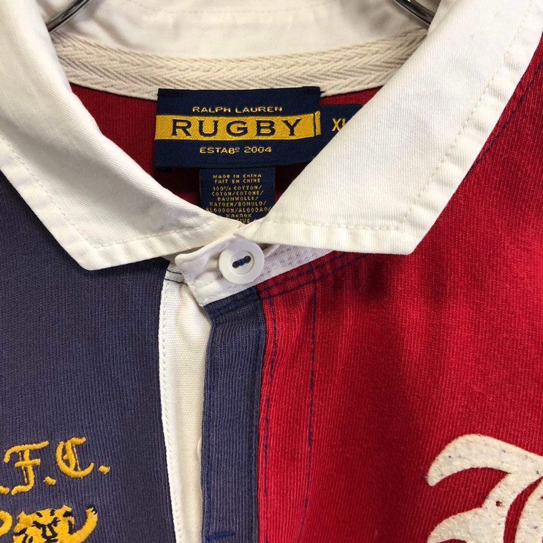 ラルフローレン　RalphLauren　刺繍　ラガーシャツ　ポロシャツ　長袖　L
