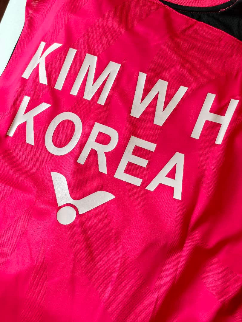 VICTOR韓国代表姜敏赫選手着用モデル バドミントンシャツ トナミ実業団NTT