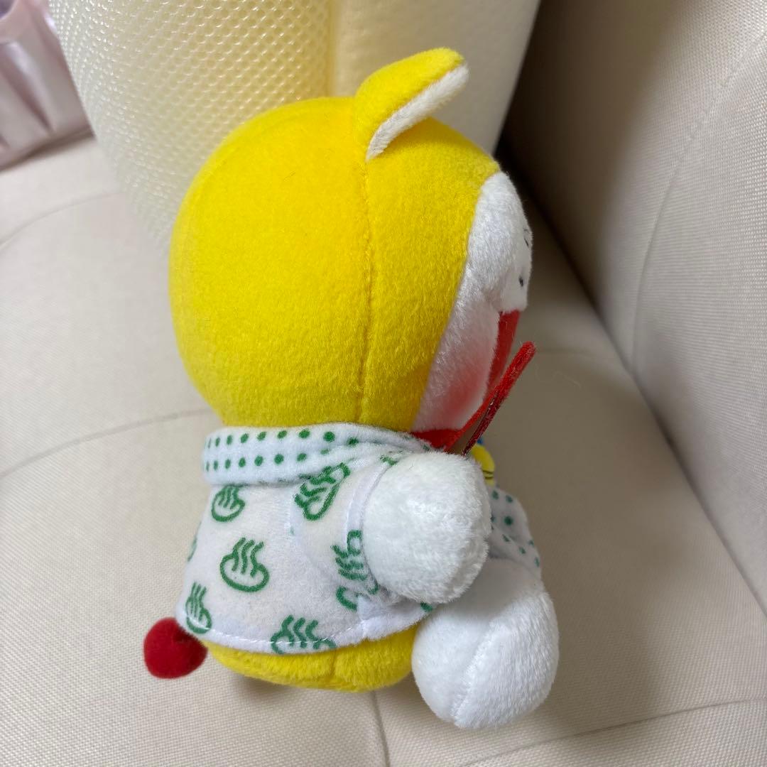 元祖ドラえもん　温泉ピカピカぬいぐるみ　黄色 耳つき