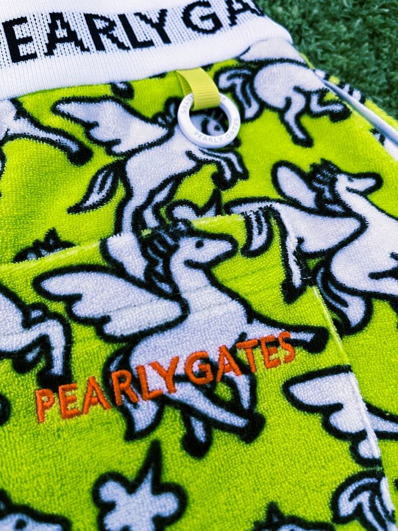 最終値下げ！新品タグ付きイエローグリーンペガサススカートPEARLYGATES