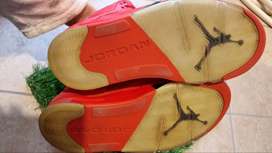 y*u様 Air Jordan レッド ハイカット シューズ