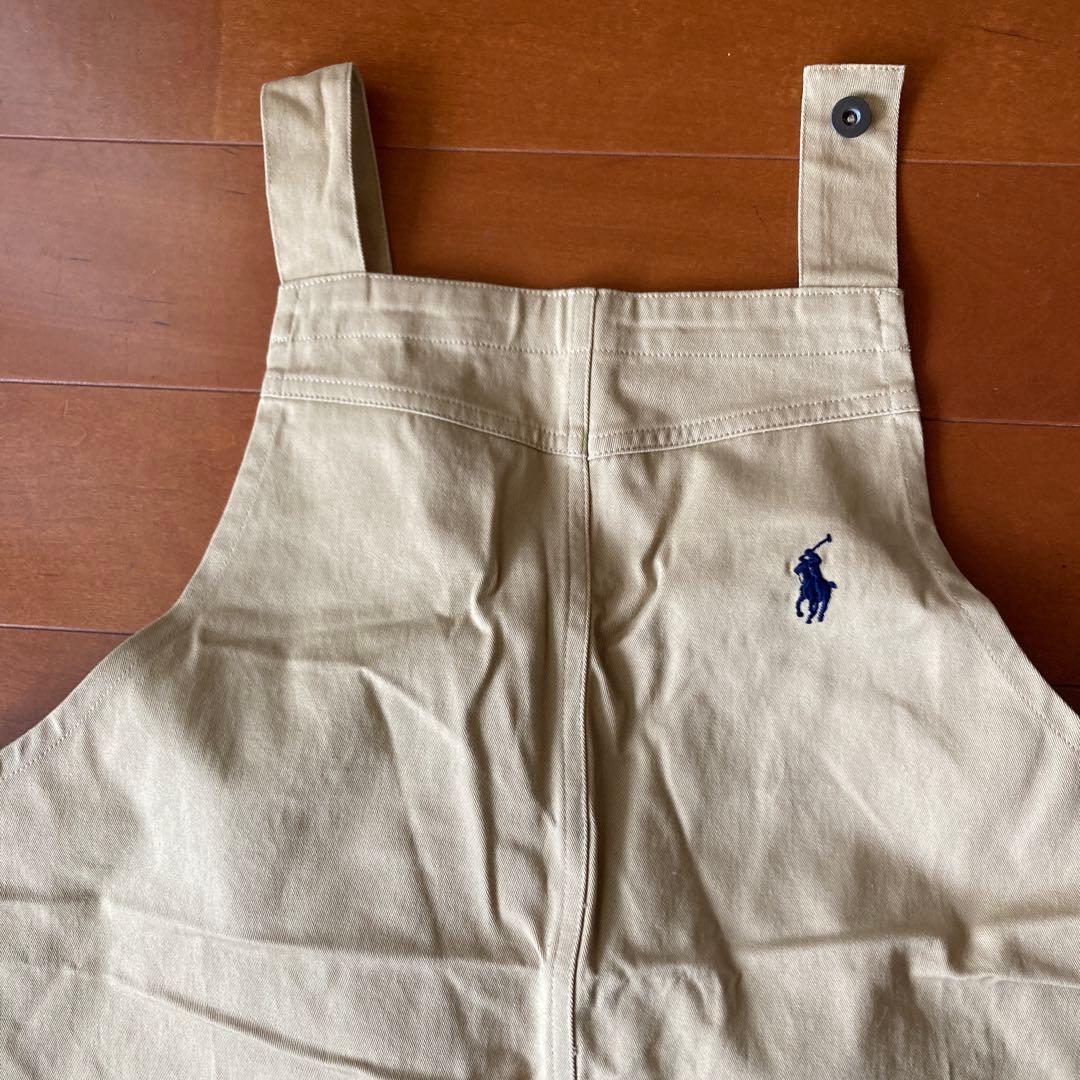 ポロシャツ刺繍入りベージュエプロン