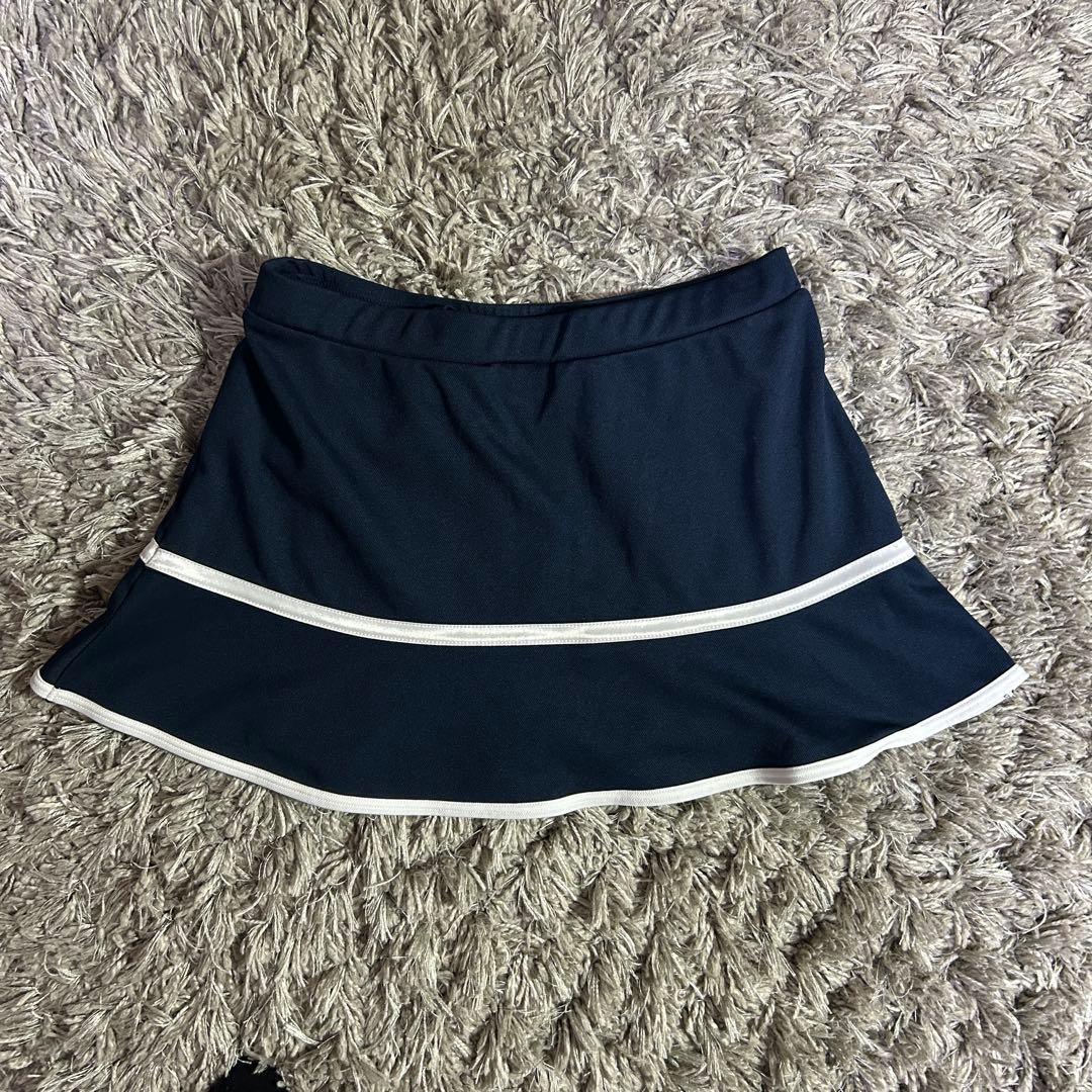 【美品】エレッセ ネイビーストライプ テニスウェア セットアップ