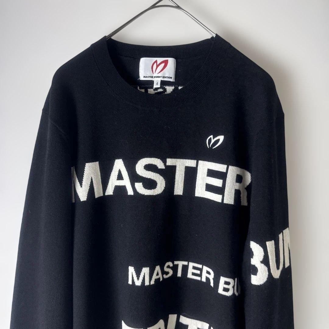 MASTER BUNNY EDITIONマスターバニーロゴ柄ニットセーター4 黒