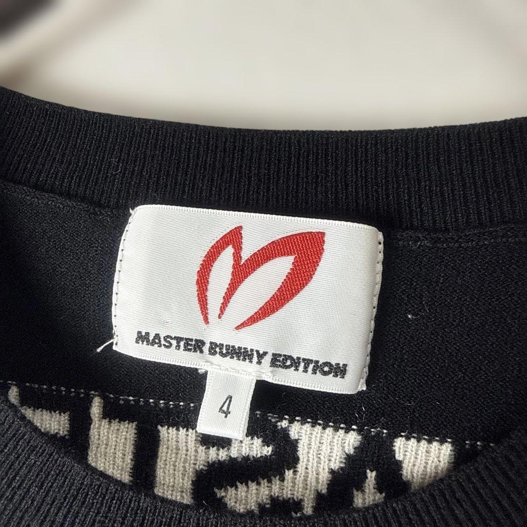 MASTER BUNNY EDITIONマスターバニーロゴ柄ニットセーター4 黒