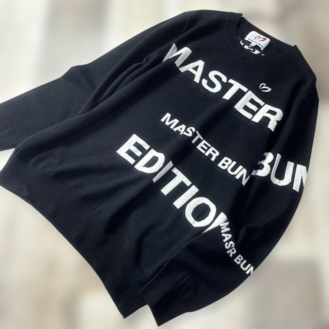 MASTER BUNNY EDITIONマスターバニーロゴ柄ニットセーター4 黒