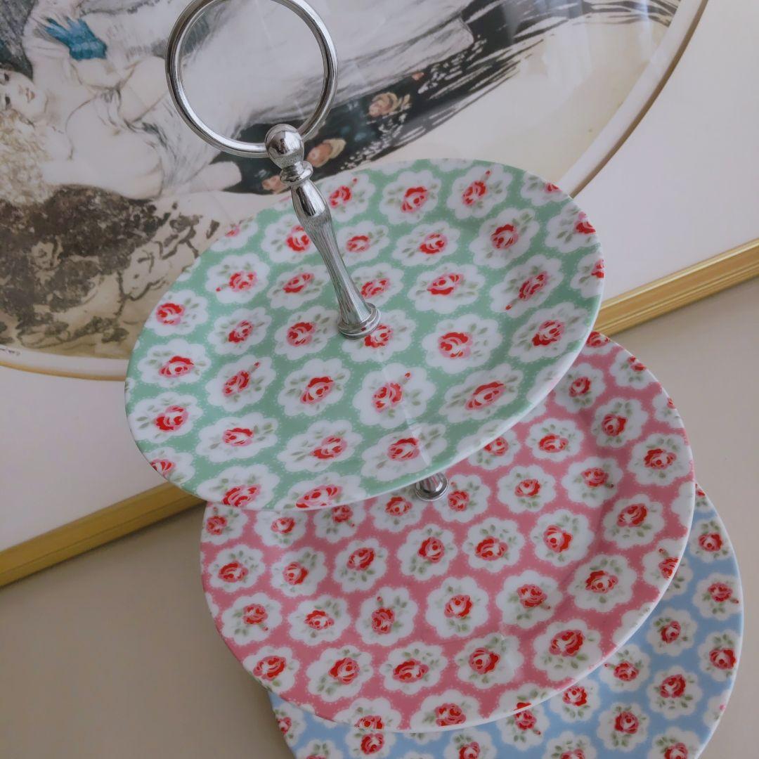 Cath Kidston プロヴァンスローズ 3段 ケーキスタンド