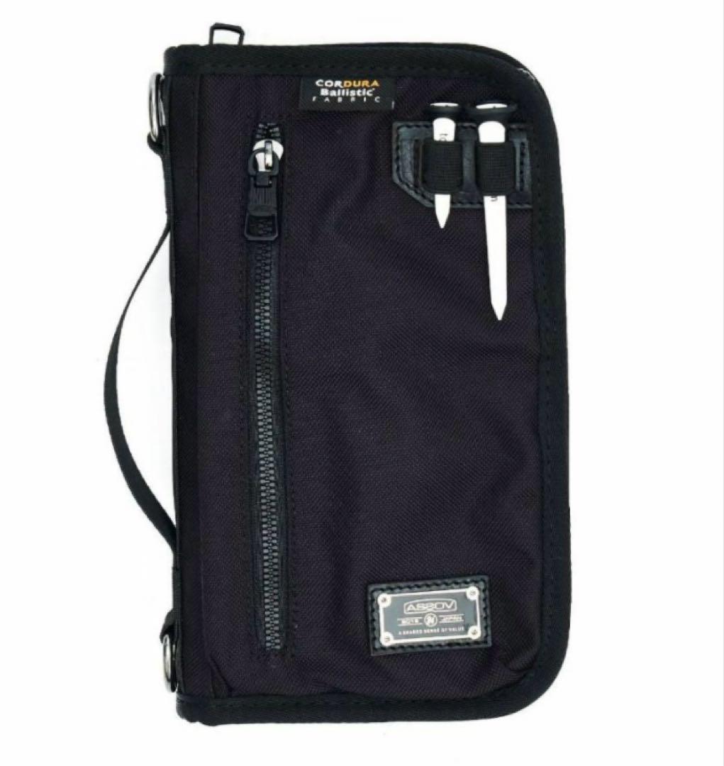 【新品・非売品】AS2OV ゴルフ用ラウンドポーチ　ブラック　アッソブ　ゴルフ