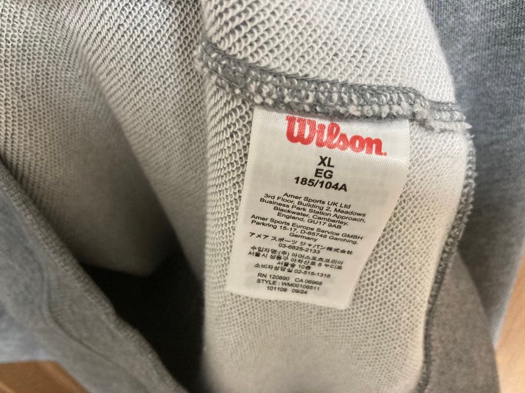 Wilson グレー クルーネック トレーナー