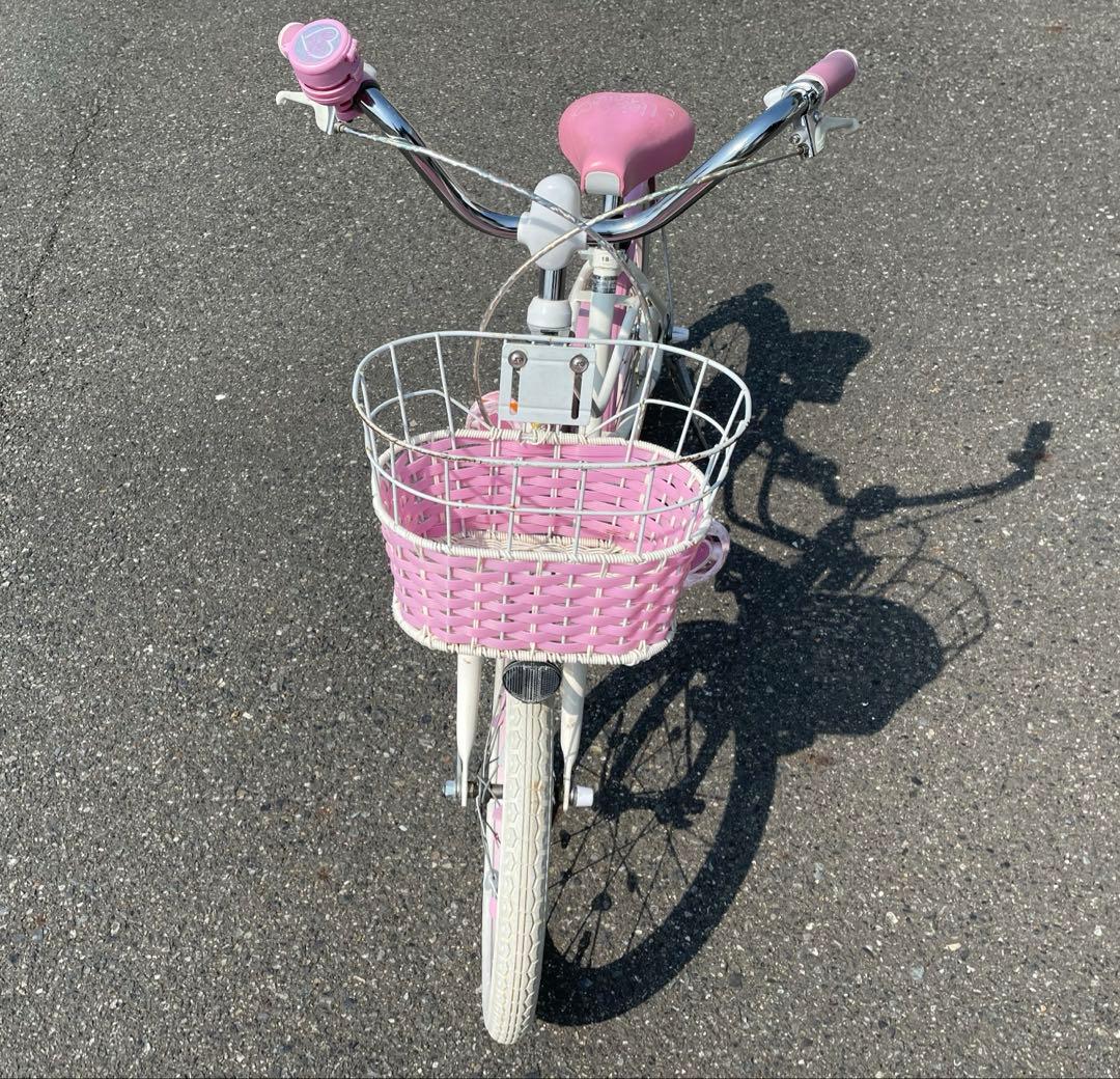【限定値下げ】幼児用自転車 ピンク/ホワイト１８インチ　メゾピアノ