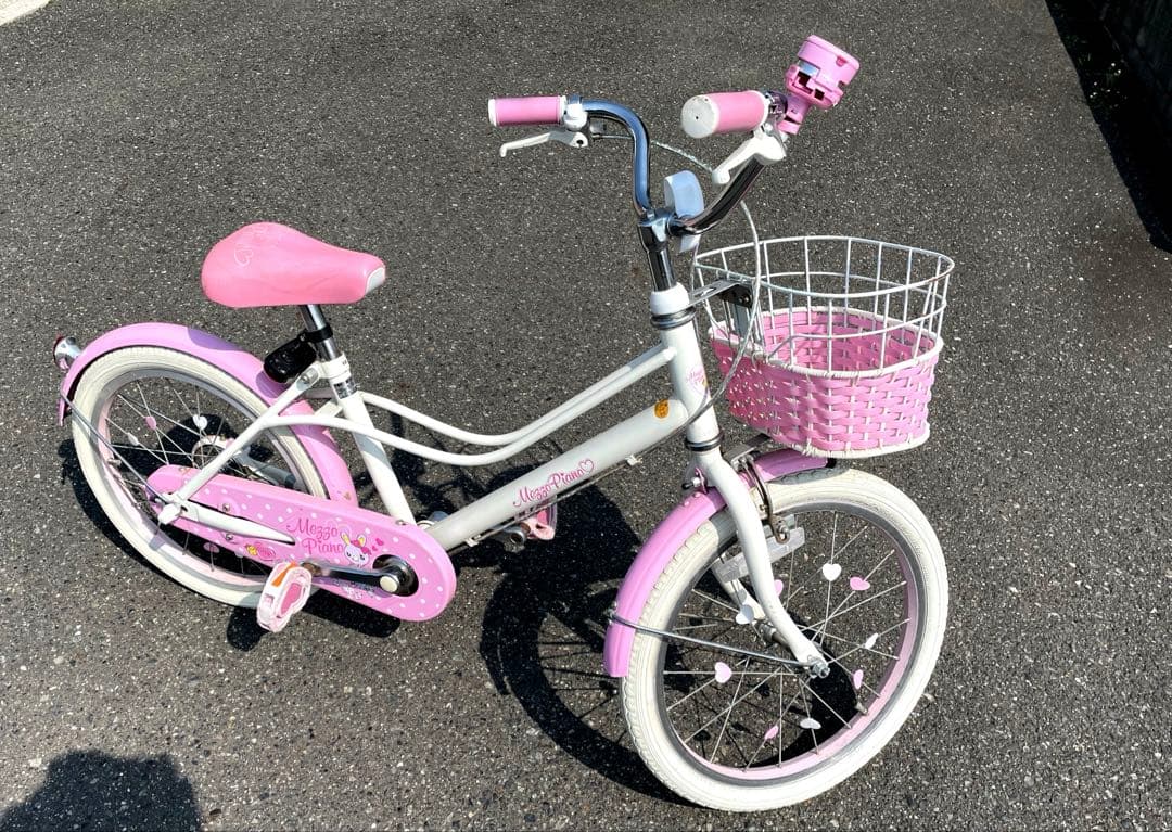 【限定値下げ】幼児用自転車 ピンク/ホワイト１８インチ　メゾピアノ