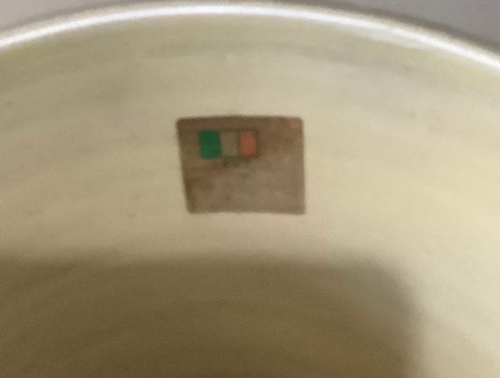 イタリア製 陶器 花瓶 花柄 高級 インテリア　輸入雑貨