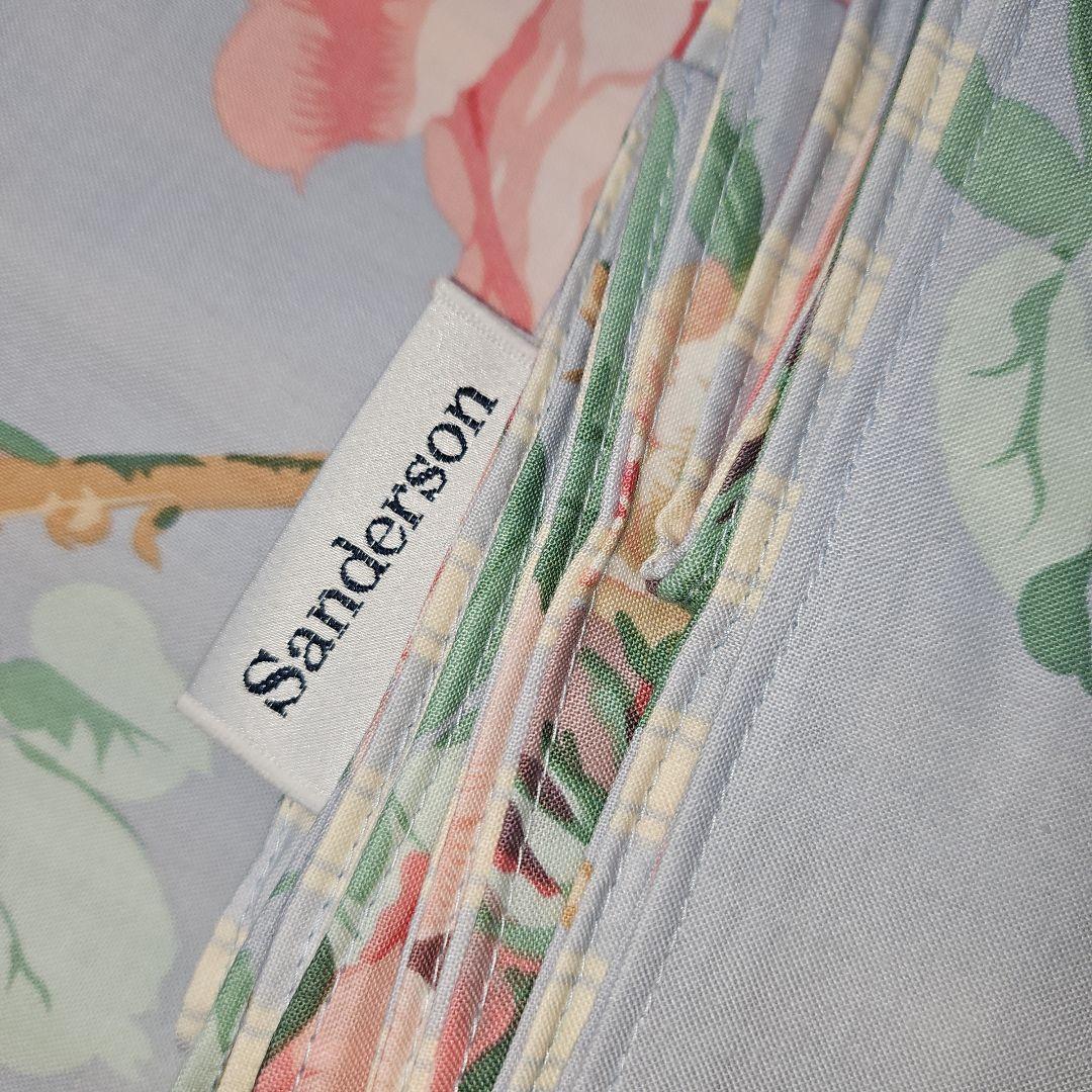 高級 新品 未使用 Sanderson 掛け布団カバー 日本製 綿100% 花柄