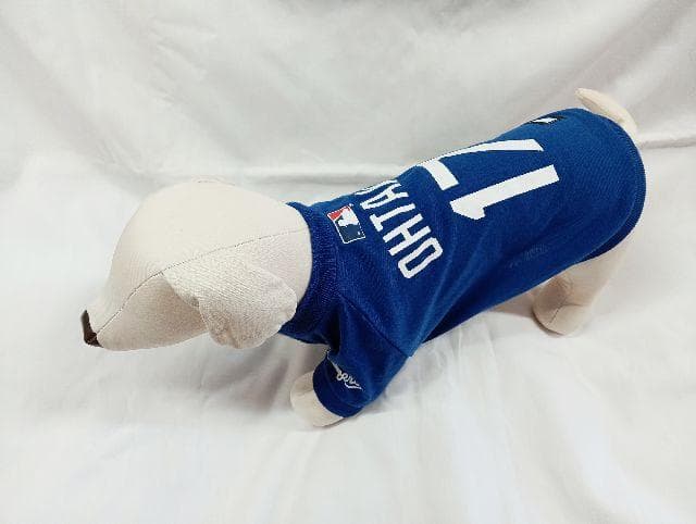 送料無料新品★犬の洋服ＭＬＢ公式ドジャース大谷翔平ユニホームＴシャツＳ～Ｍサイズ