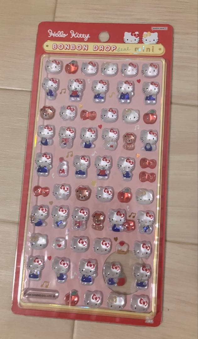 【正規品】ハローキティ&マイメロディ ボンボンドロップミニシール 2シートセット