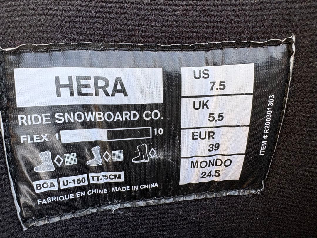 RIDE HERA スノーボード　ブーツ boa