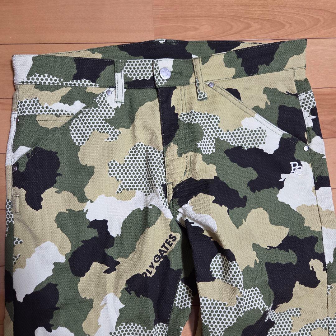 パーリーゲイツ　新品 やや薄手素材 カモフラ ストレッチパンツ 4