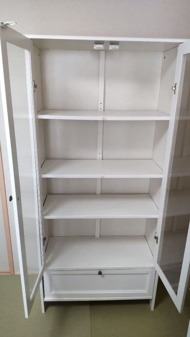 【IKEA】シェルフ　食器棚　キャビネット　ホワイト