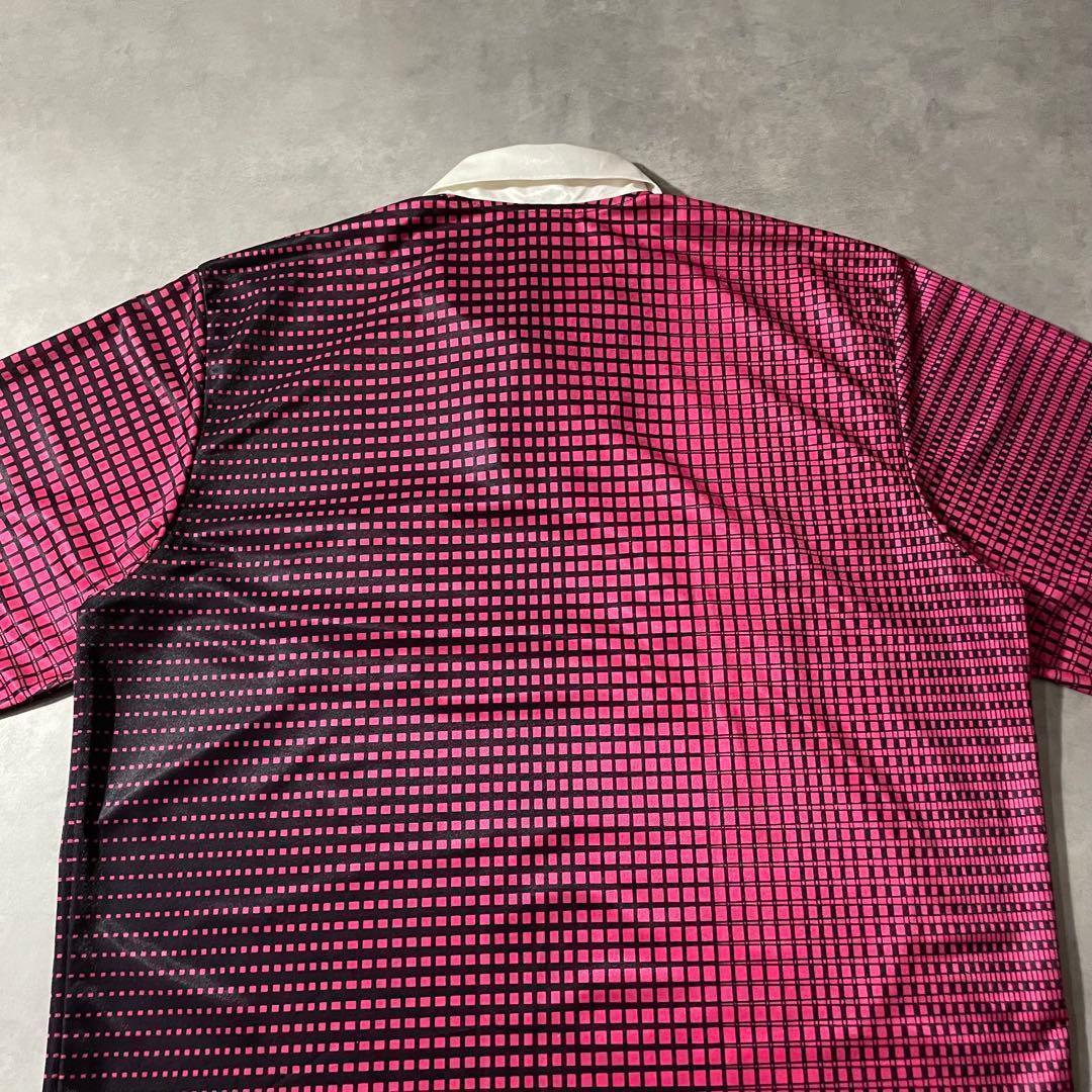 ウェア 90s adidas trefoil logo geometric shirt