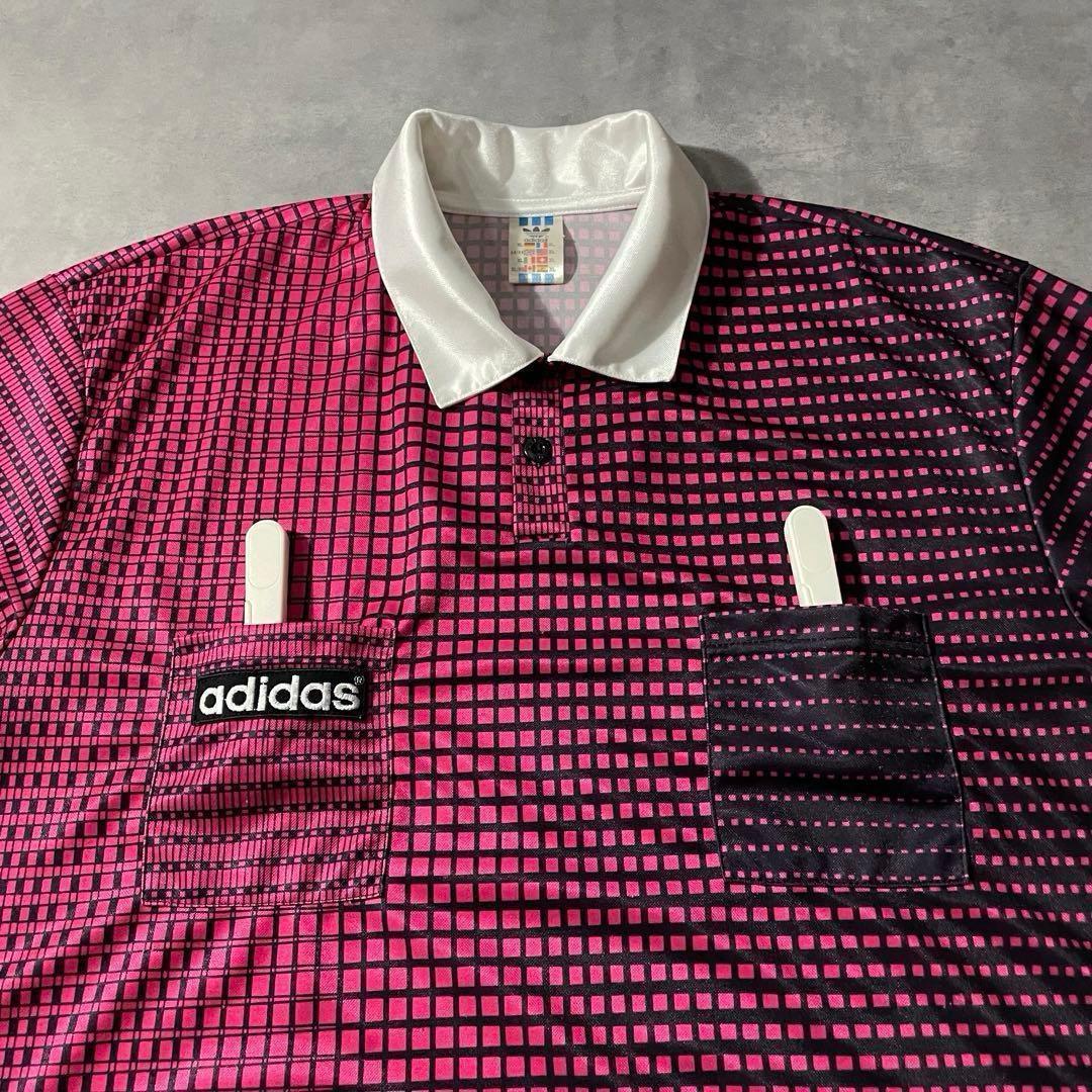 ウェア 90s adidas trefoil logo geometric shirt