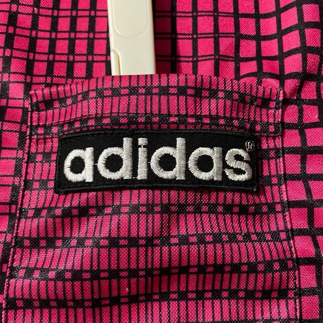 ウェア 90s adidas trefoil logo geometric shirt