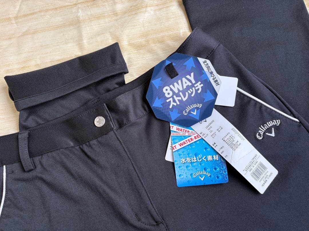 未使用品　Callaway レディースパンツ ブラック 8WAYストレッチ