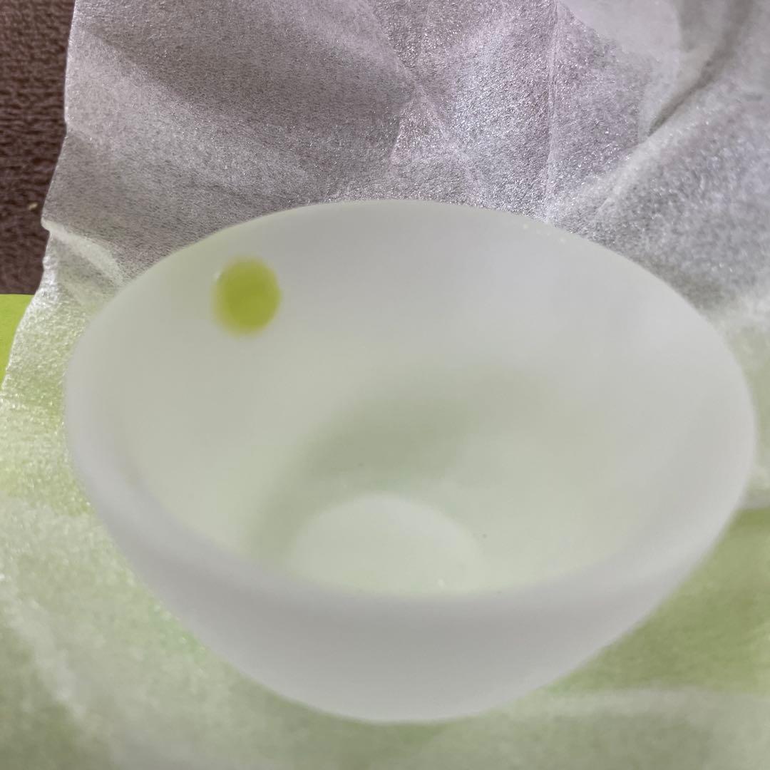 月夜野工房　上越クリスタルガラス　枝豆型　小鉢セット　豆皿　まめ薬味トリオセット