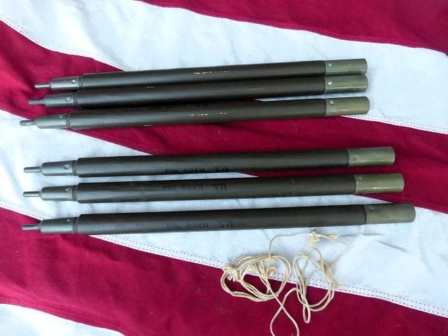 1968” 米軍実物 ナム戦 デッド!　テントポール　6本セット 軍幕 263